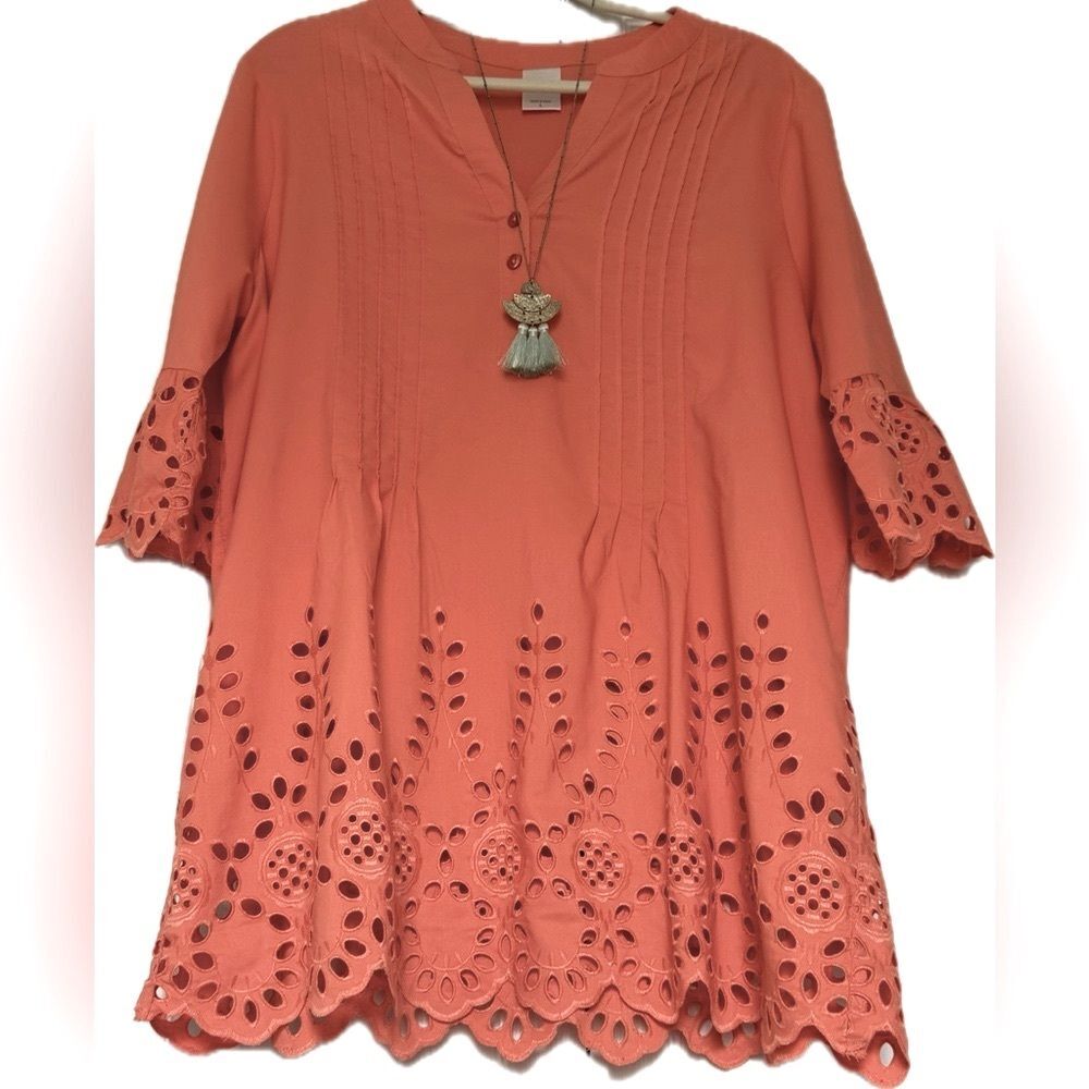 Blair fun-colored eyelet tunic!